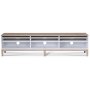 Borgholm TV-benk 188 cm - Hvit / Oljet eik