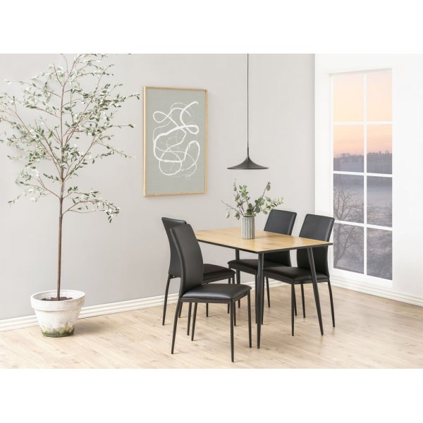 Wilma spisebord - Eik/svart