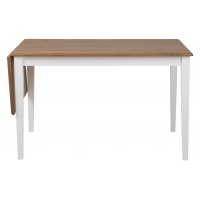 Brisbane spisebord - 120x76 - Hvit /eikebeis