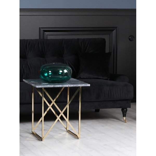 Adena 2-seters sofa - Svart fløyel Adena 2-seters sofa - Svart fløyel