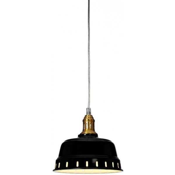 Pot vinduslampe - Svart/vintage messing