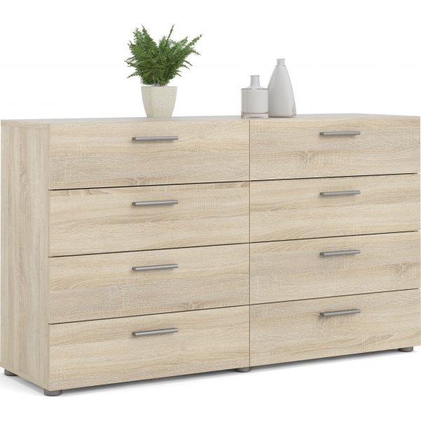 Pepe kommode med 8 skuffer - Eik