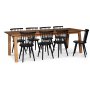 Saltsjö spisegruppe, 240 cm, inkludert 8 stk. svarte Castor pinnestoler - oljet eikefiner Saltsjö spisegruppe, 240 cm, inkludert 8 stk. svarte Castor pinnestoler - oljet eikefiner