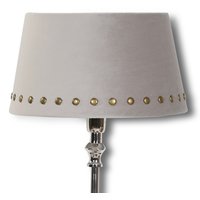 Velvet lampeskjerm med nagler 25 cm - Beige/messing Velvet lampeskjerm med nagler 25 cm - Beige/messing