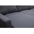 Dream sovesofa med oppbevaring (U-sofa) venstre - Mrkegr (stoff) + Flekkfjerner for mbler