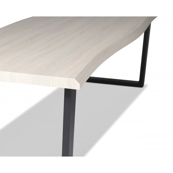 Bretagne spisebord 240 cm - Whitewash/svart Bretagne spisebord 240 cm - Whitewash/svart