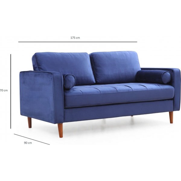 Roma 2-seters sofa - Marineblå Roma 2-seters sofa - Marineblå