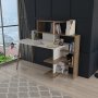 Uzay skrivebord 141,8x60 cm - Valntt/hvit