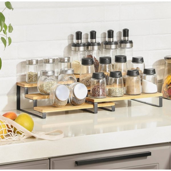 Biharat krydderhylle, 2 stk - Bambus/svart Biharat krydderhylle, 2 stk - Bambus/svart