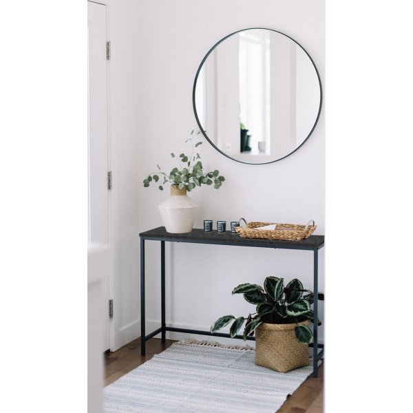 Konsollbord i lerret 100 x 30 cm - Sort