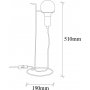 Pota bordlampe - Krom