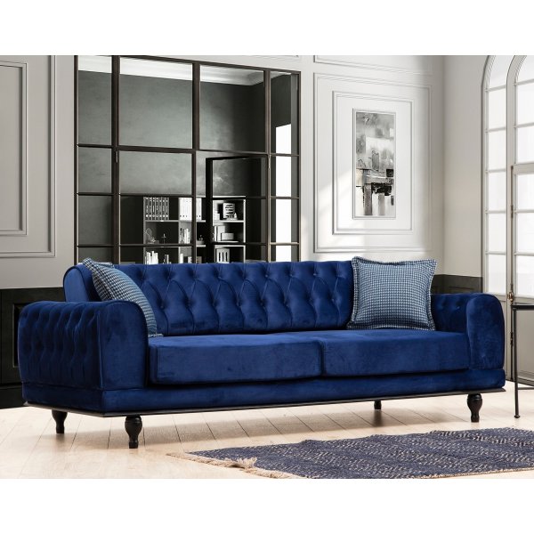 Arredo Capitone v2 3-seters sovesofa - Marineblå Arredo Capitone v2 3-seters sovesofa - Marineblå