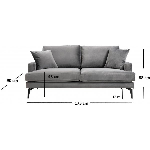 Papira 2-seters sofa - Grå Papira 2-seters sofa - Grå