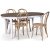Skagen spisegruppe; spisebord 160/210x90 cm - Hvit / brunoljet eik med 4 stk Danderyd No.18 stoler whitewash