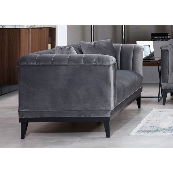 Trendy 2-seters sofa - M�rkegr�