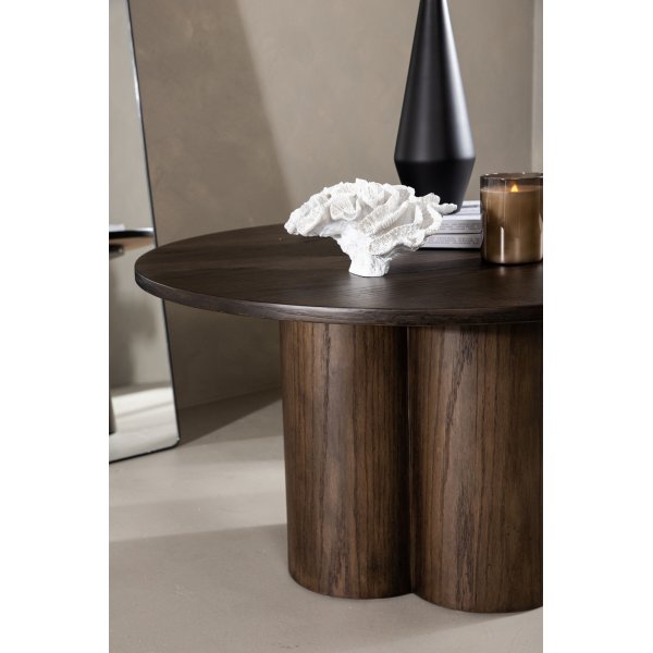 Salongbord Ø80 cm semsket skinn - Olivia Salongbord Ø80 cm semsket skinn - Olivia