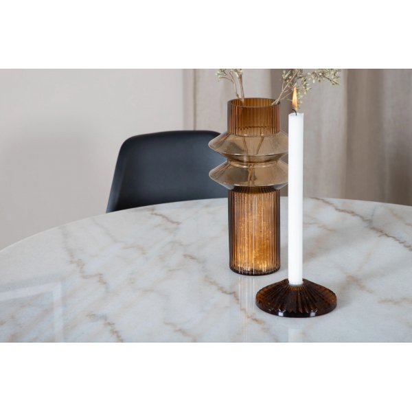 Kvarnbacken spisebord, 106 cm - Lys marmor/svart Kvarnbacken spisebord, 106 cm - Lys marmor/svart