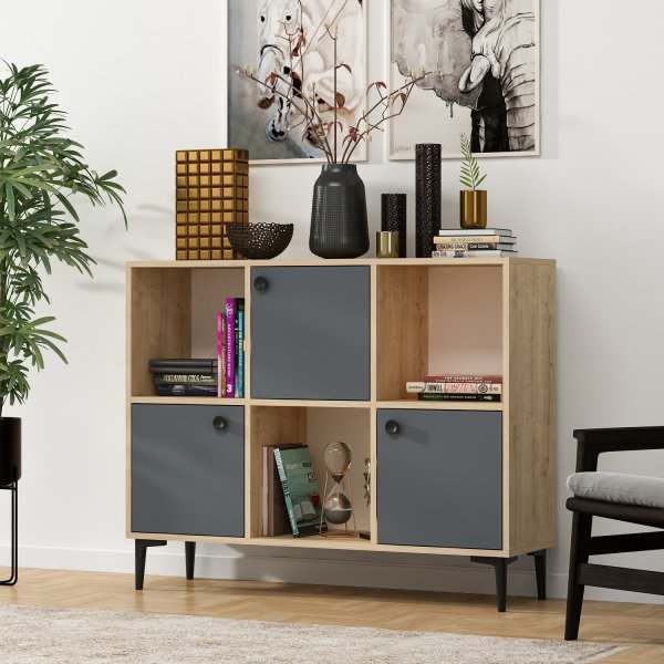 Parion skap - Safir/eik/antrasitt Parion skap - Safir/eik/antrasitt