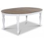 New England spisegruppe inkludert 6 stk Tuva spisetoler i beige stoff