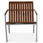 Alva lenestol - Galvanisert metall/teak
