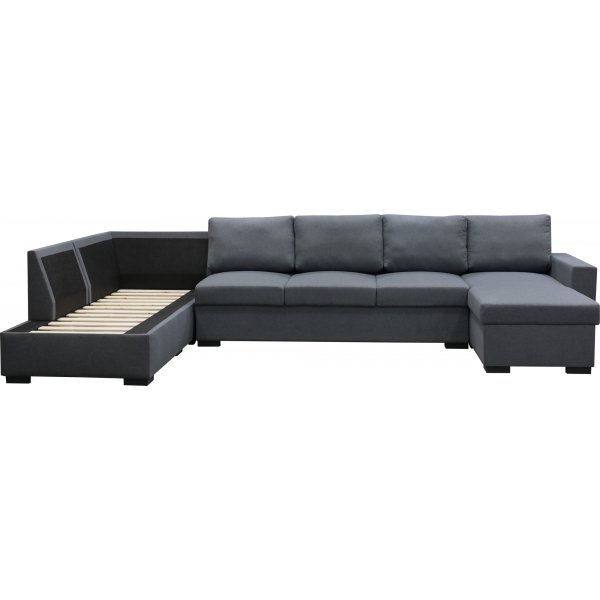 Solna mørkegrå vendbar U-sofa 367 cm + Møbelføtter Solna mørkegrå vendbar U-sofa 367 cm + Møbelføtter