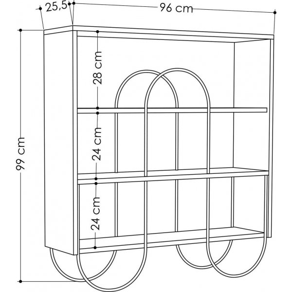 Norfolk hylle - Mørkebrun Norfolk hylle - Mørkebrun