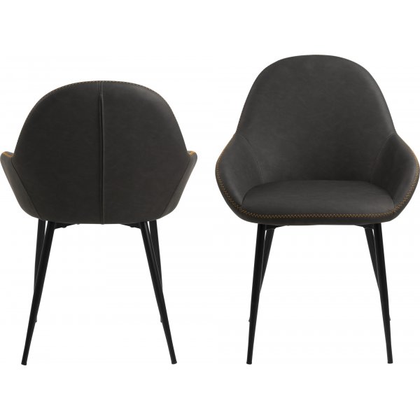 Candis lenestol - Grå PU Candis lenestol - Grå PU