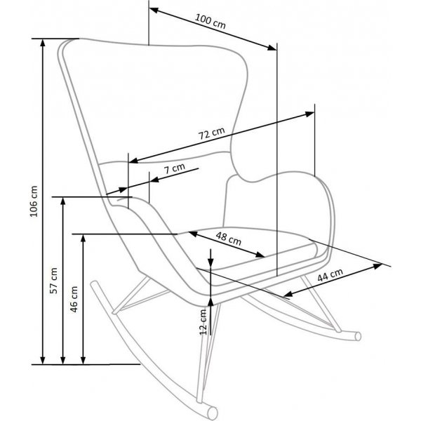 Doro gyngestol - Hvit/svart Doro gyngestol - Hvit/svart