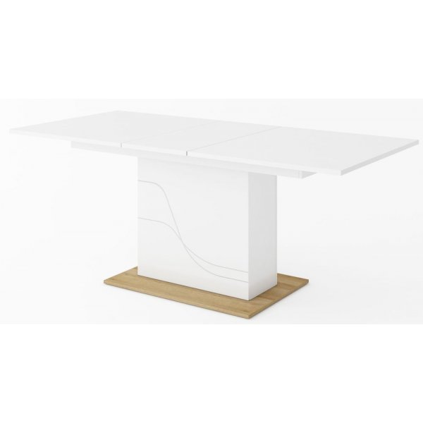 Dayna spisebord 160-200 cm - Hvit/riviera eik Dayna spisebord 160-200 cm - Hvit/riviera eik