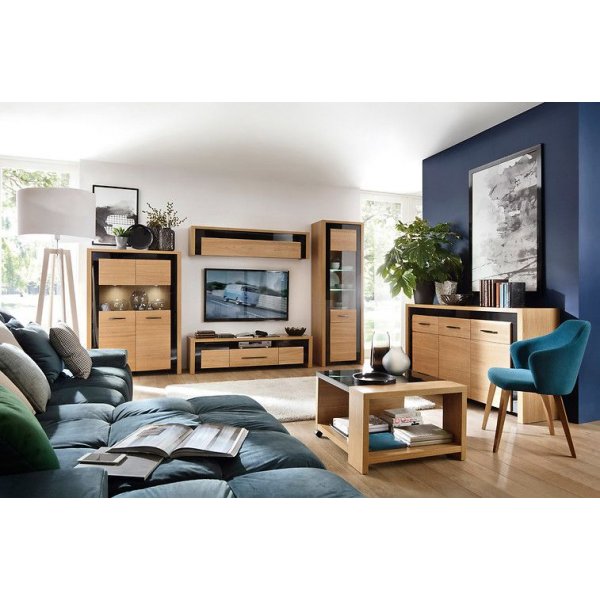 Manilla sofabord - Eik/svart