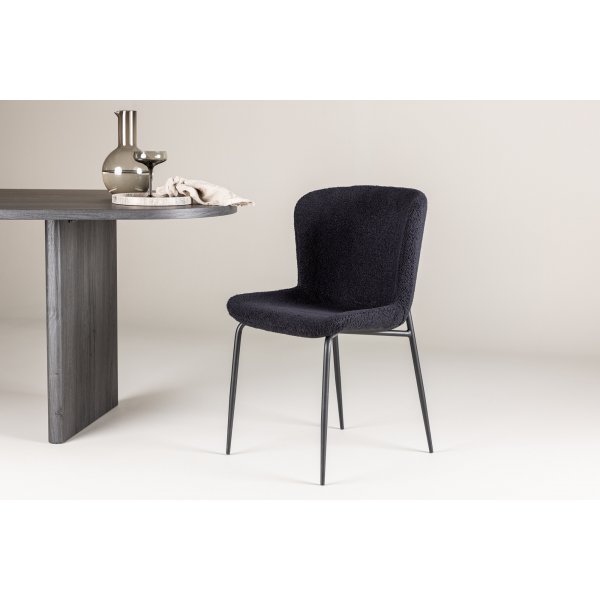 Modesto spisestuestol - Sort teddy Modesto spisestuestol - Sort teddy