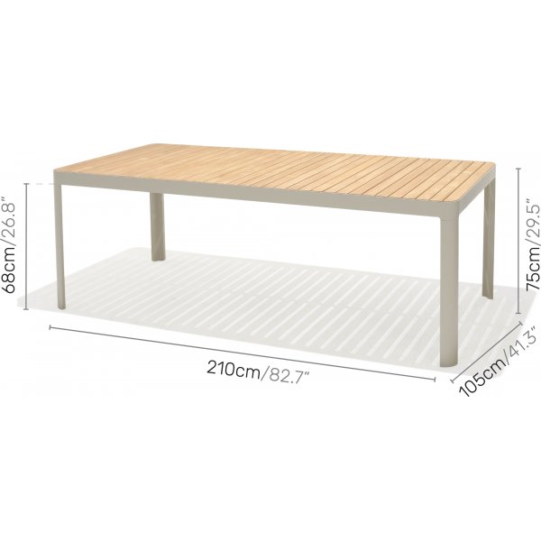 Portals spisegruppe 19 - Hvit/teak