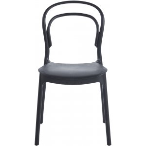 Tone stablebar spisestuestol - Sort plaststol Tone stablebar spisestuestol - Sort plaststol