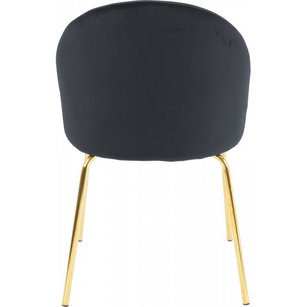 Art velvet stol - Svart / Messing Art velvet stol - Svart / Messing