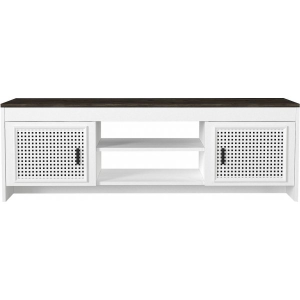 Done mediebenk - Hvit/mørkebrun Done mediebenk - Hvit/mørkebrun