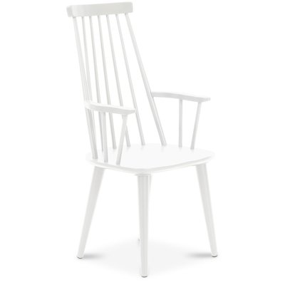 Dalsland hvit stokkstol med armlener + Flekkfjerner for møbler
