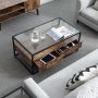 Eddie salongbord 106 x 57 cm - Brun/svart