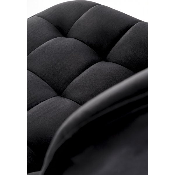 Barkrakk svart fløyel med gullfot - Setehøyde 62-84 cm Barkrakk svart fløyel med gullfot - Setehøyde 62-84 cm