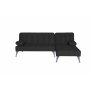 Sovesofa med divan i svart flyel