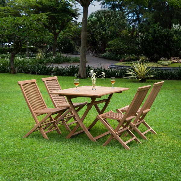 Saltö spisegruppe for uteplassen spisebord 120x70 cm med 4 stk. Saltö spisestoler - Teak Saltö spisegruppe for uteplassen spisebord 120x70 cm med 4 stk. Saltö spisestoler - Teak