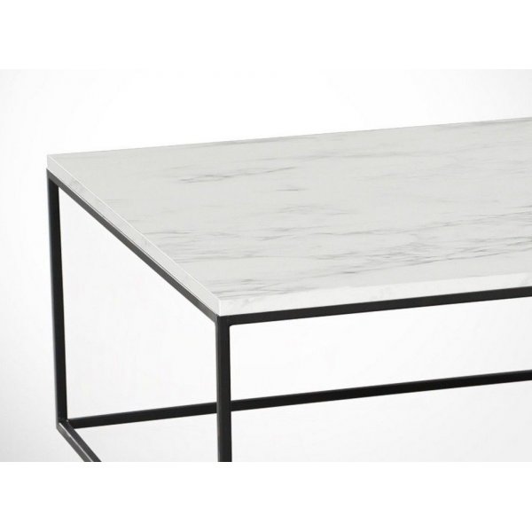 Poly salongbord - Hvit/svart