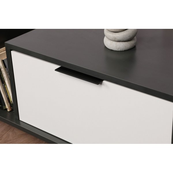 Ibiza mediebenk - Hvit/antrasitt Ibiza mediebenk - Hvit/antrasitt