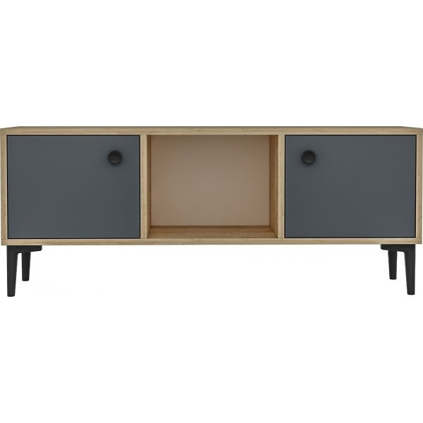 Parion mediebenk - Safir/eik/antrasitt