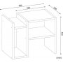 Pilon sidebord - Hvit