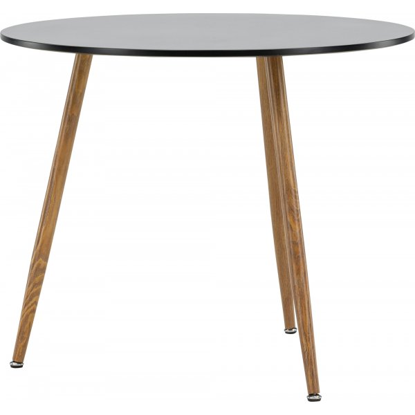 Bridge spisebord Ø90 cm - Sort/eik Bridge spisebord Ø90 cm - Sort/eik