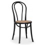 Skagen spisegruppe; rundt spisebord 120 cm - Hvit / brunbeiset eik med 4 stk Danderyd No.18 stoler Svart