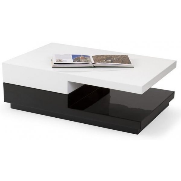 Anatom foldbart sofabord - Hvit/svart