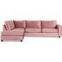 Brandy Loungesofa pen anslutning venstre - Dusty pink (Flyel)