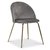 Art velvet stol - Lysegrå / Messing