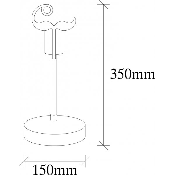 Beami bordlampe - Valnøtt/gull Beami bordlampe - Valnøtt/gull